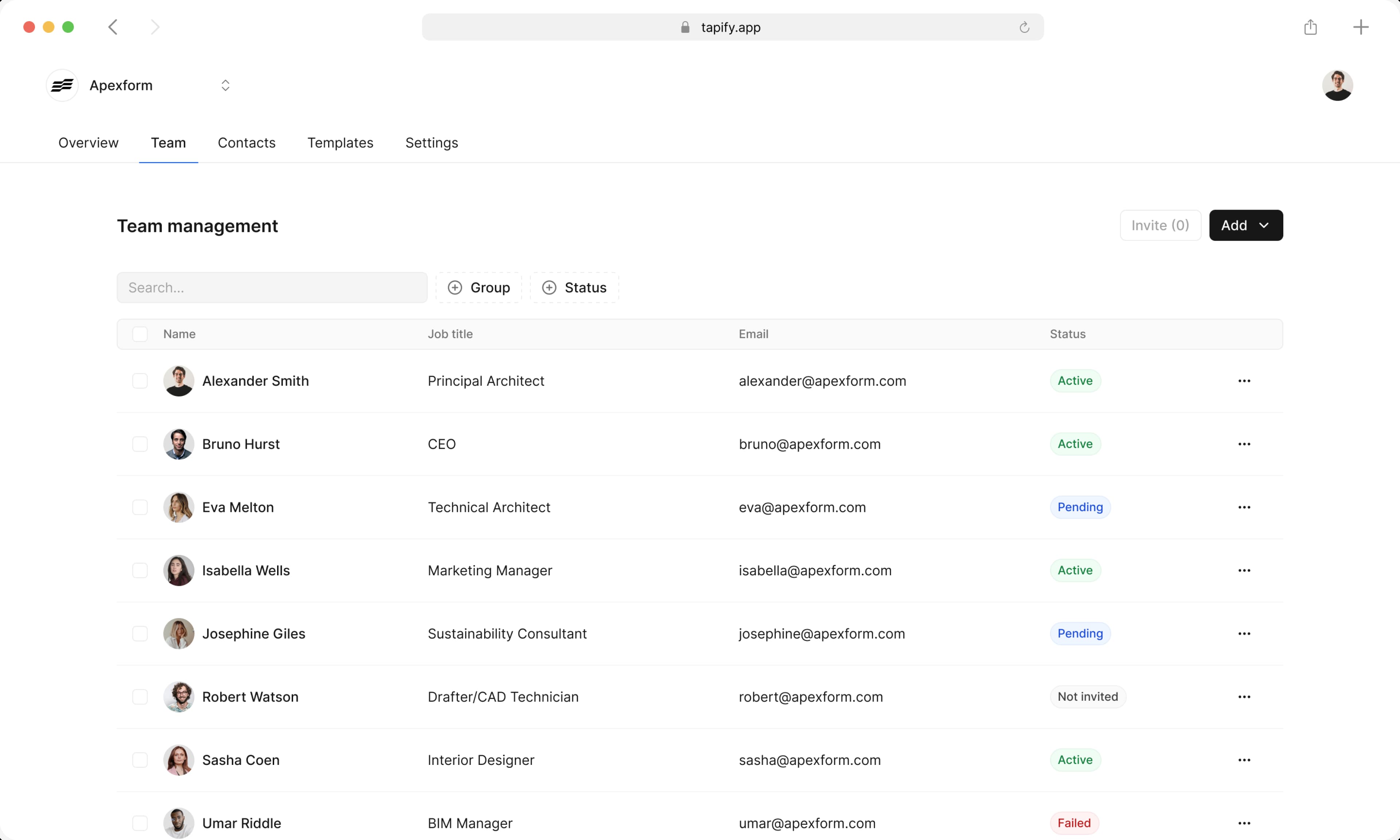 Tapify Workspace
