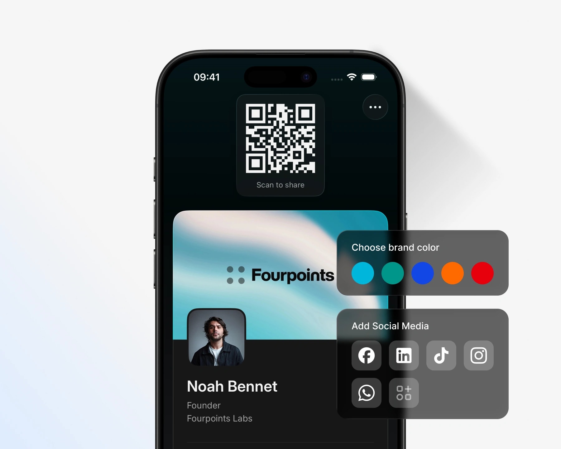 Tapify digital business card on a phone