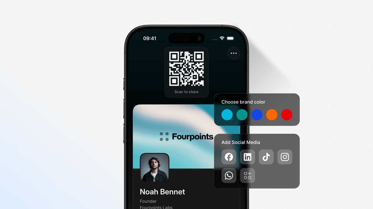 Een digitaal visitekaartje in de Tapify 2.0-app