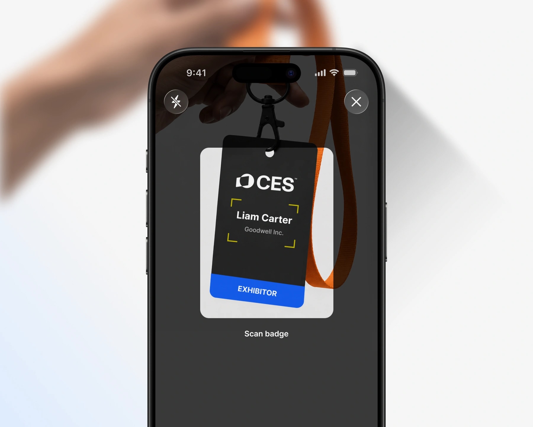 Tapify contact scanner on a phone