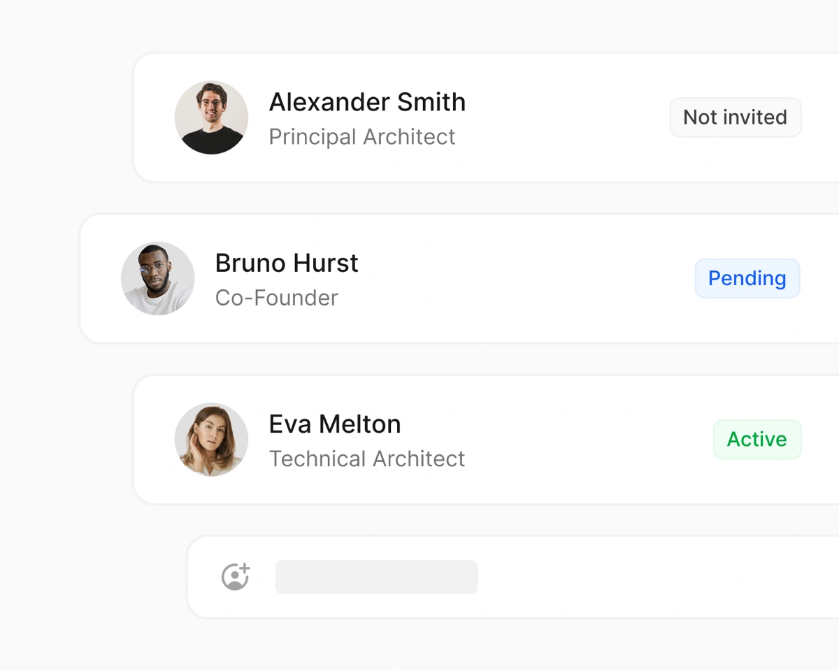 Team member invitation statuses in Tapify Teams
