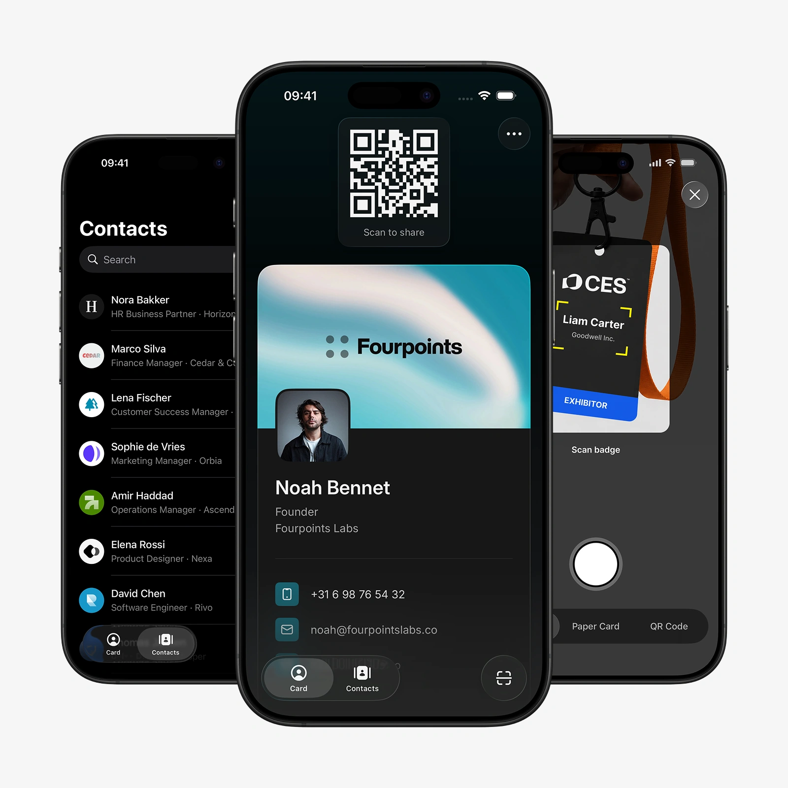 Tapify digital business card displayed on a smartphone