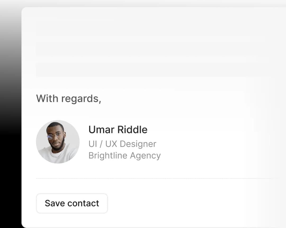 Share via Email Signature