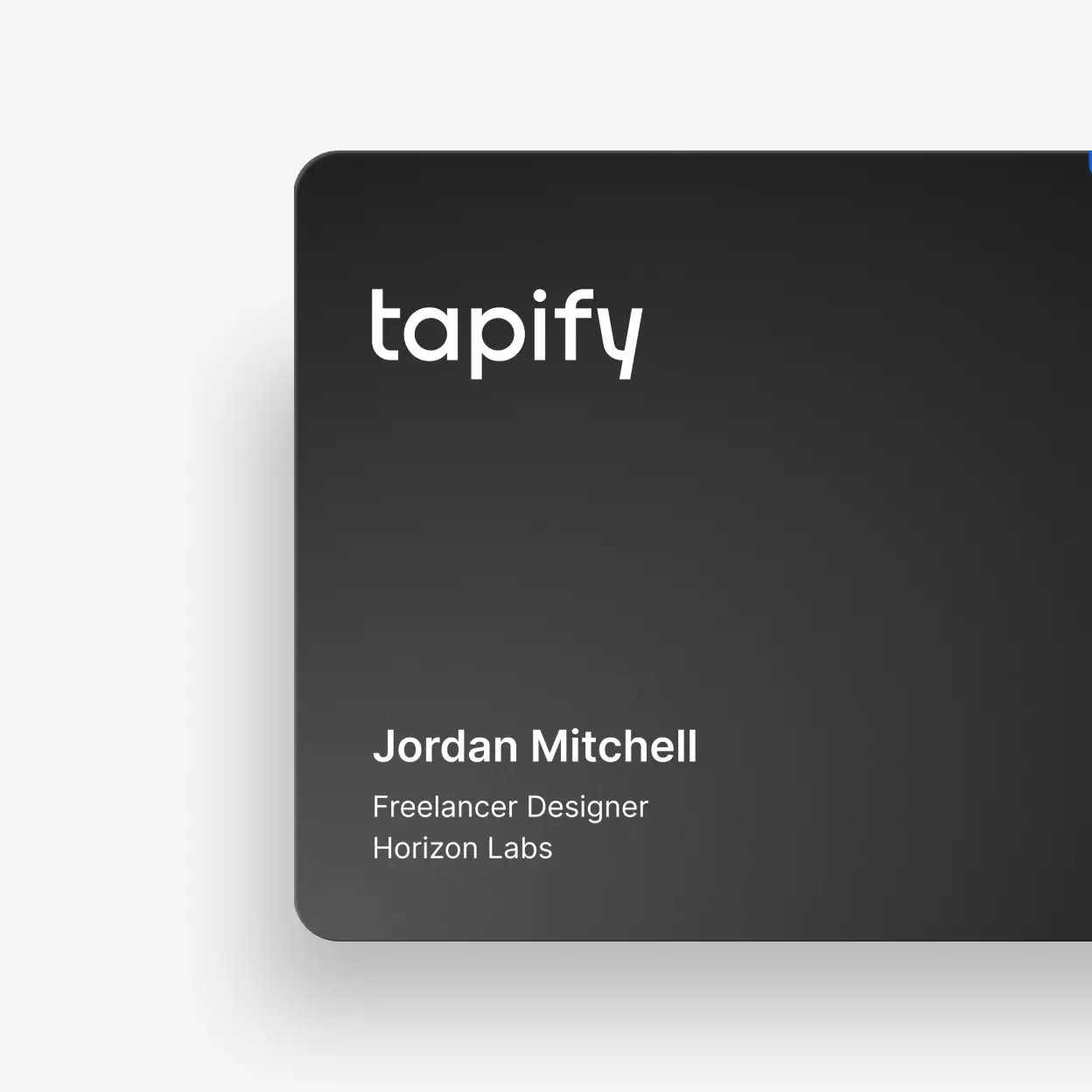 Tapify Card Personal Close-up view