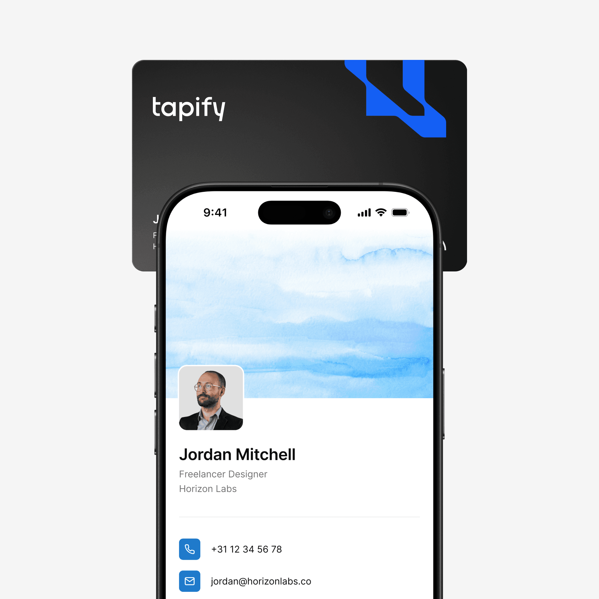 Tapify Card Personal with iPhone demonstration