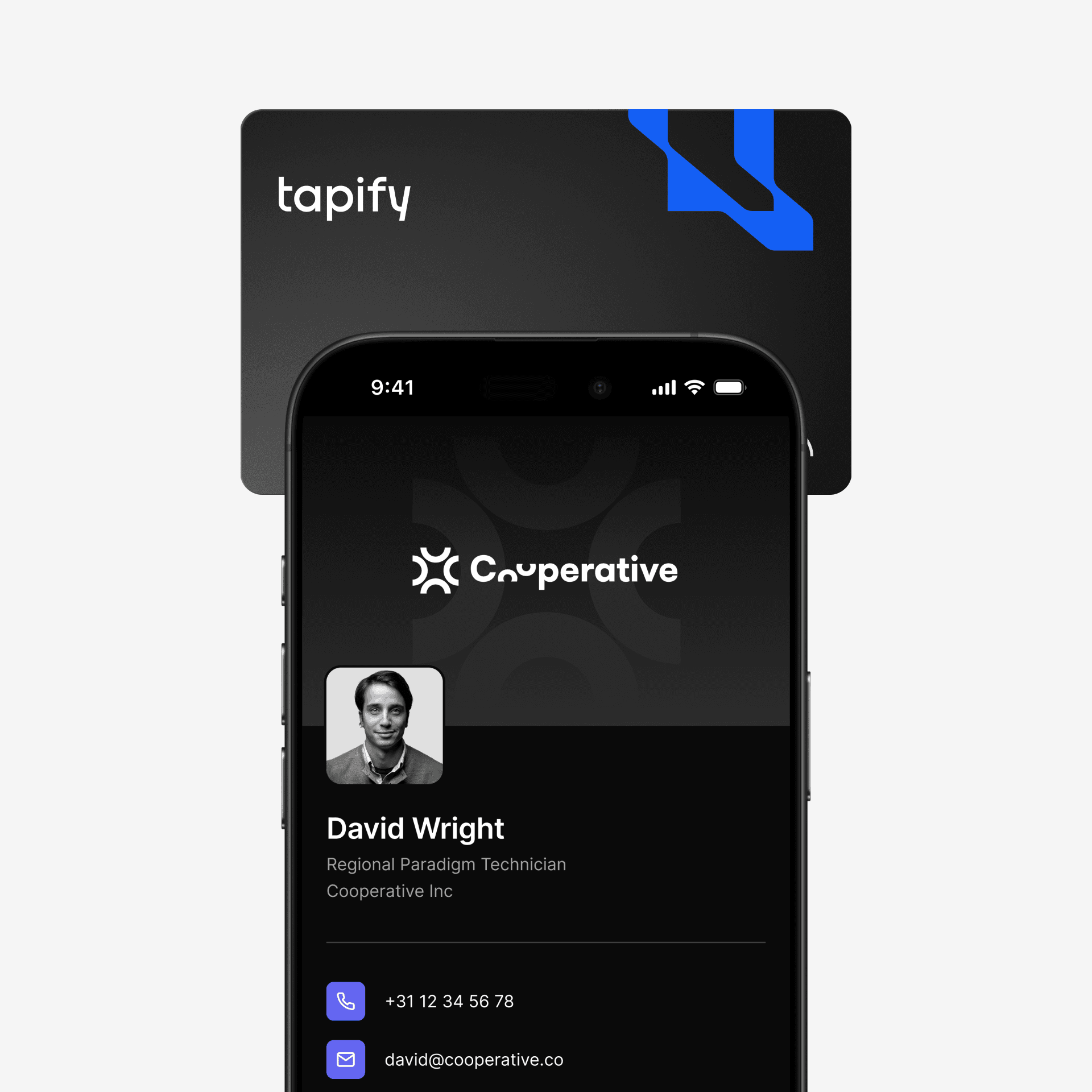 Tapify Card Standard with iPhone demonstration